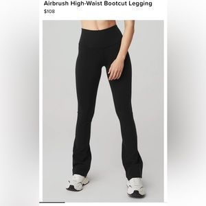 Alo Airbrush Boot Cut High-Waist Leggings.